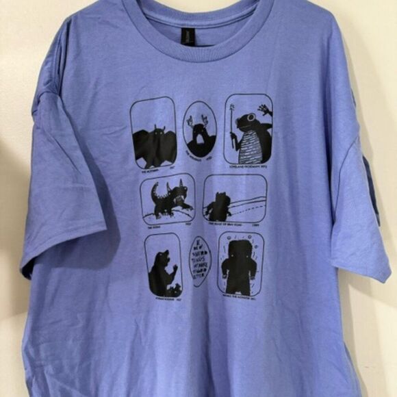 Gildan Other - NEW Men's Gildan Short Sleeve Shirt Color Blue Size 2XL Monsters and Cryptids